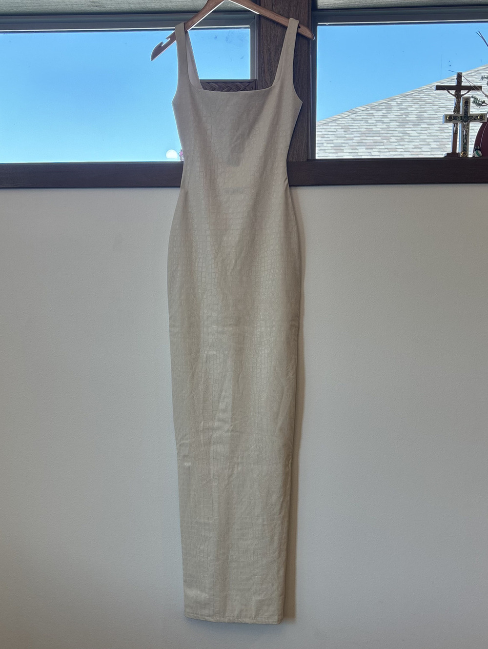 Naked Wardrobe Vegan Leather Croc Dress Size XS NWOT